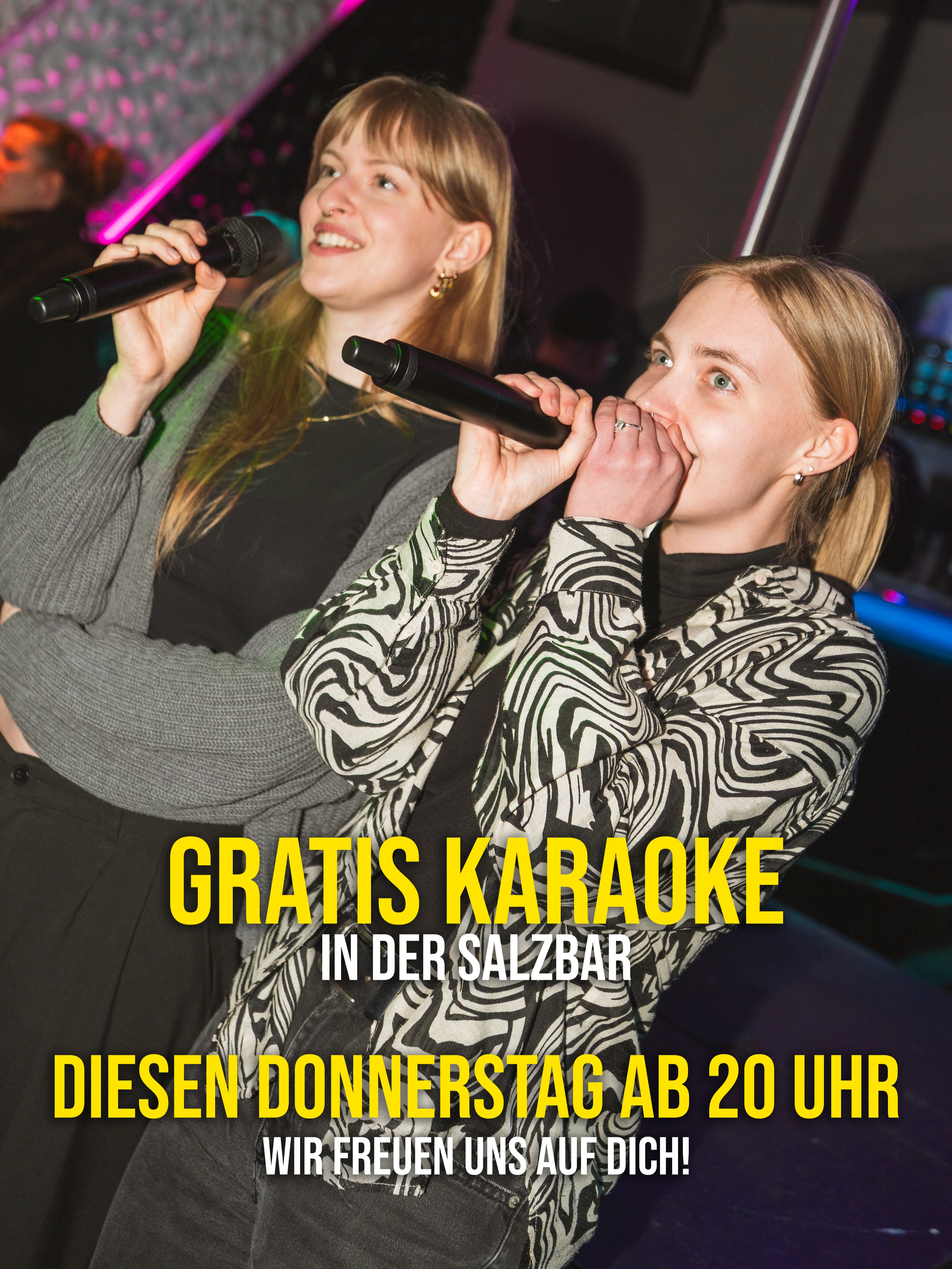 Endlich wieder Singen im coolsten Karaokespot!

Donnerstag, 10. September ab 20 Uhr in der Salzbar 

Komm sing mit!

#wien #vienna #dancing #party #partypeople